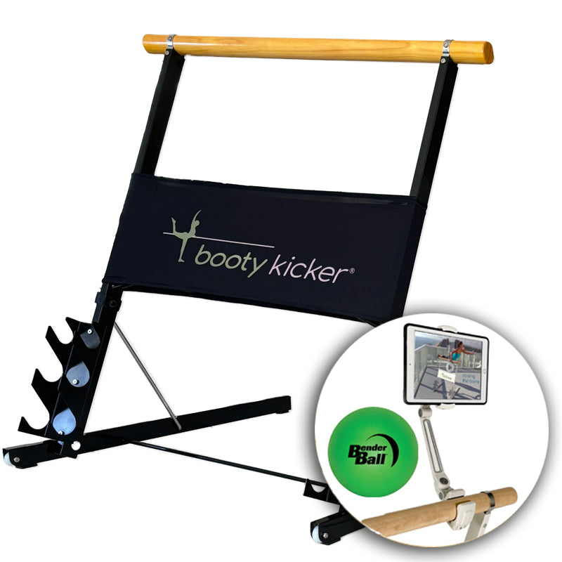 Portable Ballet Barre With Tablet Holder Foldable Home Workout